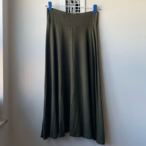 Military Green Jersey Skirt